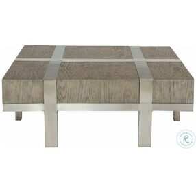Leigh Rustic Grey And Tarnished Nickel Cocktail Table