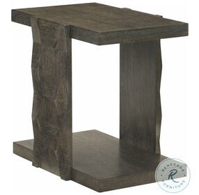 Linea Cerused Charcoal 18" End Table