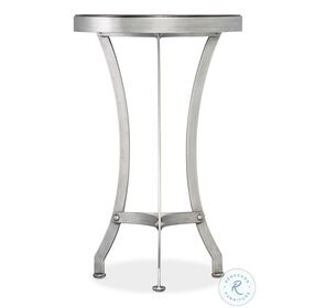 St. Armand Black And Brushed Pewter Accent Martini Table