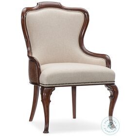 Charleston Beige Upholstered Arm Chair Set Of 2