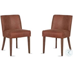 Avery Tan Leather Side Chair Set Of 2