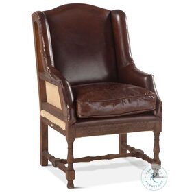 Charles Distressed Cigar Leather Arm Chair