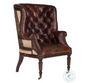 Charles Deconstructed Oak Leather Arm Chair
