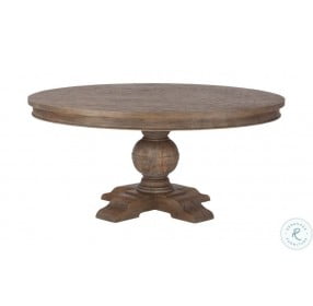 Chatham Downs Weathered Teak 72" Round Dining Table