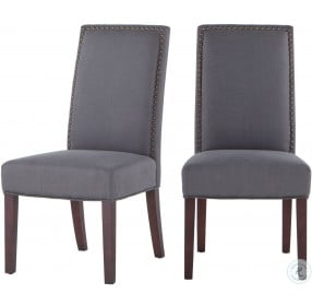 Jona Grey Linen Side Chair Set of 2