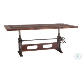 Welles Weathered Russet 84" Adjustable Dining Table