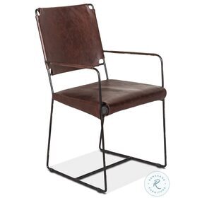 Melbourne Chocolate Leather Arm Chair
