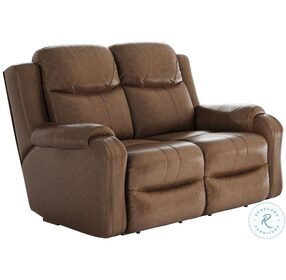 Marvel Hickory Reclining Console Loveseat with Power Headrest