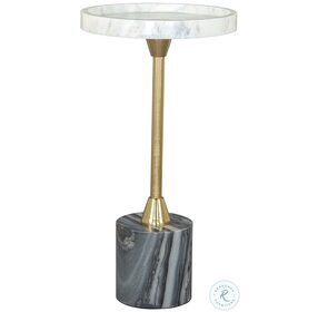 Johan White Gray And Gold Side Table