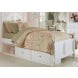 Lake House White Payton Twin Arch Poster Bed With Two Storage Units