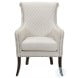 Avalon Beige Quilted Accent Chair