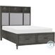 Wittenberry Gray Platform Bedroom Set With Footboard Drawer And LED