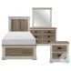 Arcadia White And Weathered Gray Twin Panel Bed