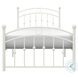 Tiana White Twin Metal Poster Bed