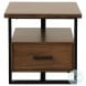 Sedley Walnut and Rustic Black End Table