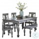 Fulbright Wire Brushed Gray Extendable Dining Room Set