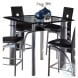 Sona Black And Silver Counter Height Dining Room Set