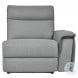 Maroni Light Gray Double Power Reclining Sofa With Power Headrests