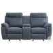Clifton Blue Double Reclining Living Room Set With Drop Down Cup Holders