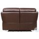 Armando Brown Leather Double Power Reclining Loveseat With Power Headrest