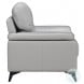 Mischa Silver Gray Leather Chair