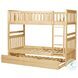 Bartly Natural Pine Youth Bunk Bedroom Set With Trundle