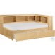 Bartly Natural Pine Twin Bookcase Corner Bed With Storage Boxes