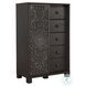 Paxberry Vintage Aged Black And Brown  Panel Bedroom Set