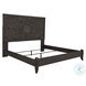 Paxberry Vintage Aged Black And Brown King Panel Bed