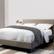 Sims Gray Twin Upholstered Platform Bed