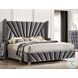 Carissa Gray Cal King Upholstered Panel Bed