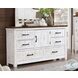 Alyson Distressed White and Walnut Dresser | HomeGalleryStores.com ...