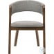 Rowan Walnut And Grey Fabric Modern Dining Chair Set Of 2