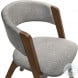 Rowan Walnut And Grey Fabric Modern Dining Chair Set Of 2