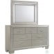 Glamour Champagne Dresser With Mirror