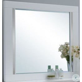 Sapphire High Gloss White Laminate Mirror