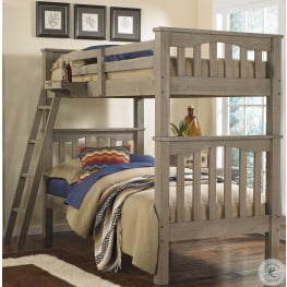 Highlands Harper Driftwood Twin Over Twin Bunk Bed