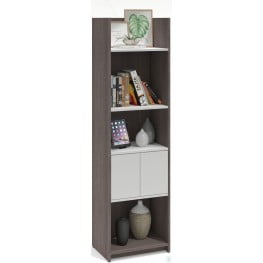 Small Space Bark Gray and White 20" Storage Tower