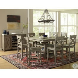 Outer Banks Driftwood Square Adjustable Extendable Storage Dining Room Set