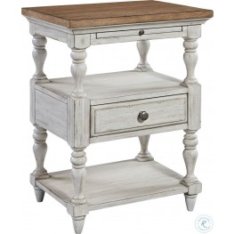 Farmhouse Reimagined Antique White 1 Drawer Nightstand