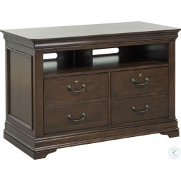 Chateau Valley Brown Cherry Media File Cabinet