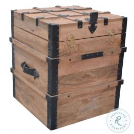 Vacation Burnished Natural 20" Storage Trunk