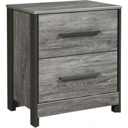 Cazenfeld Black and Gray Two Drawer Nightstand