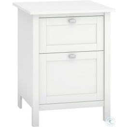 Broadview Pure White 2 Drawer File Cabinet