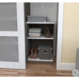 Cielo By Bark Gray and White 195" Base Storage Unit