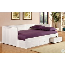 Wolford White Full Size Storage Daybed