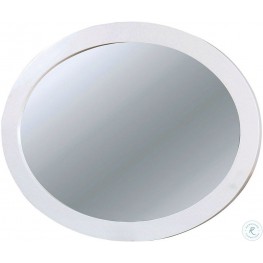 Lennart II White Oval Mirror