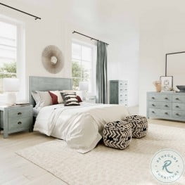 Asheville Grey Wooden Panel Bedroom Set