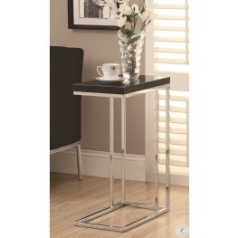 3018 Glossy Black / Chrome Accent Table