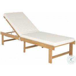 Inglewood Natural and Beige Outdoor Chaise Lounge Chair